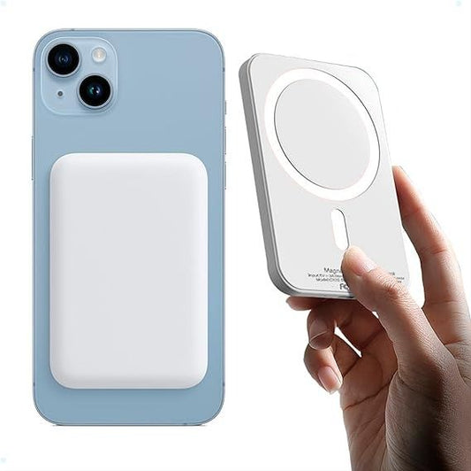 باوربانك مغناطيسي : بطارية ثانية زيادة لجوالك — ما يخلص معك مرة ثانية — متوافق مع أيفون 12-13-14-15-16 و 17