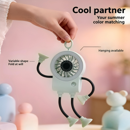 روبوت المكتب الذكي 3 في 1 : مروحة + اضاءة + حامل تيليفون بقطعة وحدة