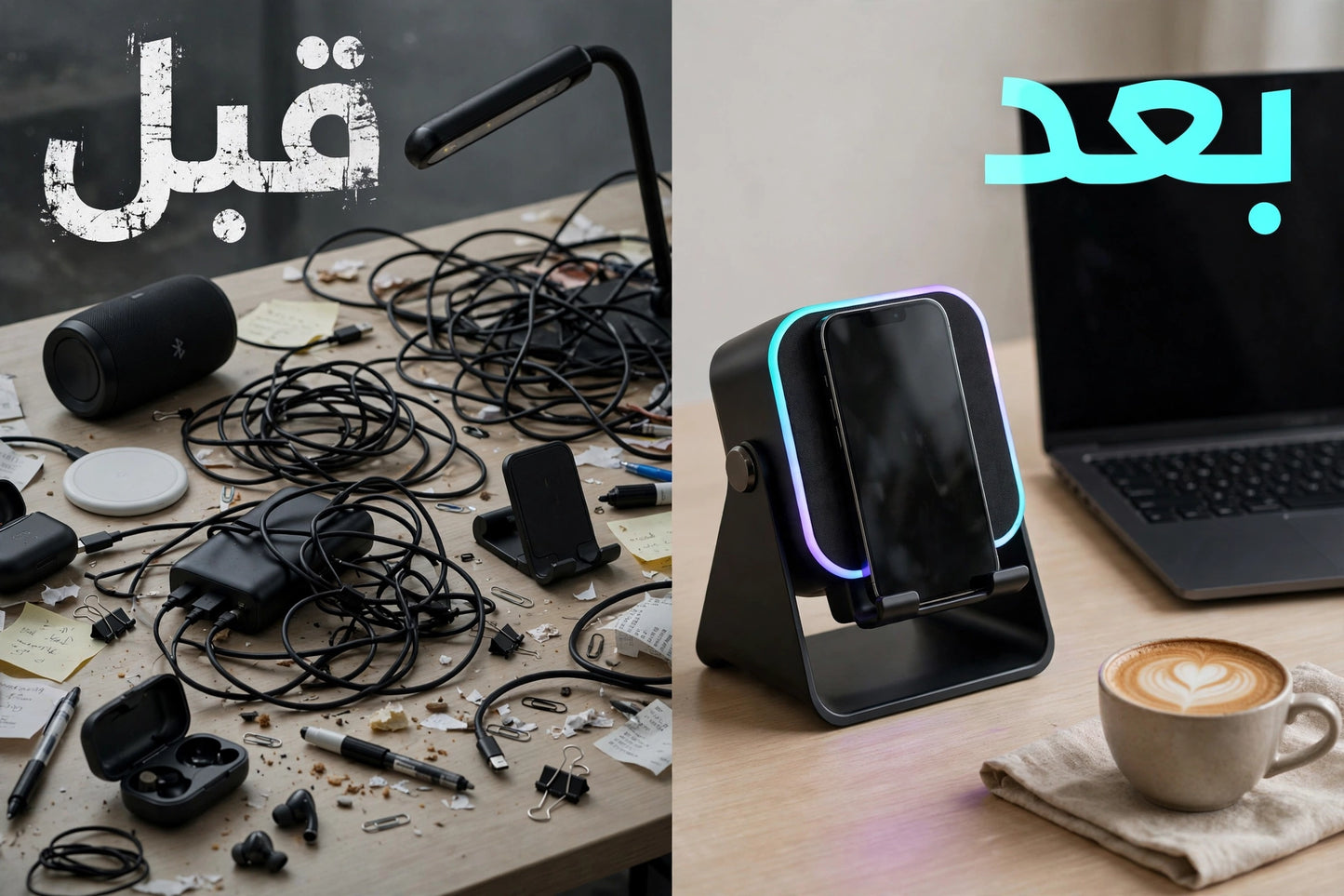 حط جوالك وبس — الصوت يتضخم لحاله، بدون بلوتوث ولا أسلاك