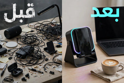حط جوالك وبس — الصوت يتضخم لحاله، بدون بلوتوث ولا أسلاك